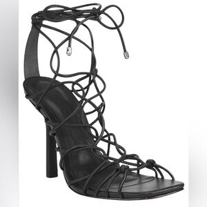 NWT SCHUTZ Black Lace-Up Strappy High Heel Sandals 9
